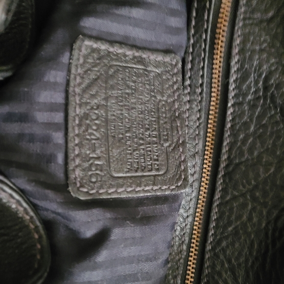 COACH Vintage BACKPACK "RARE" Natural Grain Leather Black  Med/Large - Picture 7 of 9